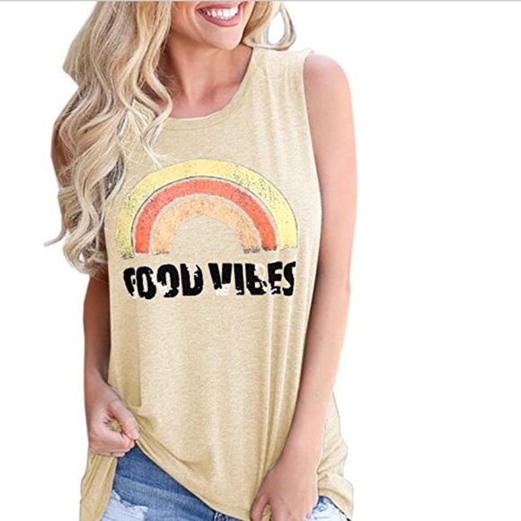 Tops - “ Good Vibes “ Retro Vintage ✌️Tank Top 🌸